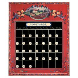 Tuscan Magnetic Tile Perpetual Calendar in Red