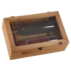 Rectangular Wood Wine Box in Natural