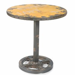 Industrial Dining Table in Yellow
