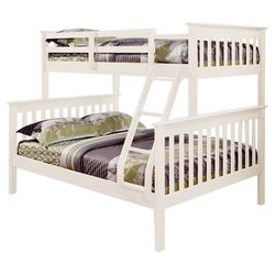 Carlisle Twin Over Full Bunk Bed in White