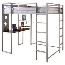 Abode Full Over Workstation Loft Bed in Silver