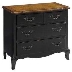 French Countryside 4 Drawer Chest in Black