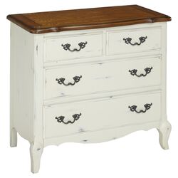 French Countryside 4 Drawer Chest in White