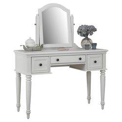 Bermuda Vanity & Mirror Set in White