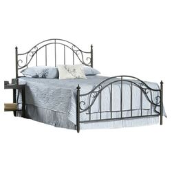 Clayton Metal Bed in Matte Brown