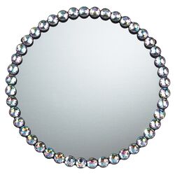 Jewel Edged Mirror in Silver
