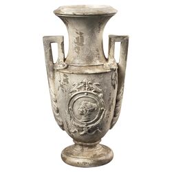 Greek Eared Vase in Vintage White
