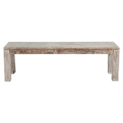 Harbor Distressed Bench in Lime Wash