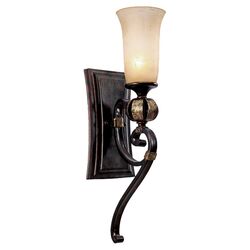 Peter 1 Light Wall Sconce in Fired Bronze