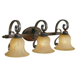 Megan 3 Light Wall Sconce in Leather Crackle