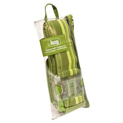 Stripe Luggage 3 Piece Belt & Tag in Grass Green