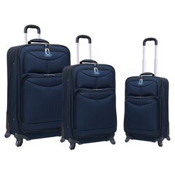 Ford Focus Series 3 Piece Expandable Luggage Set in Royal Blue