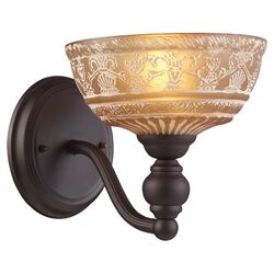 Natalia 1 Light Wall Sconce in Oiled Bronze