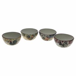 Rooster 4 Piece Ice Cream Bowl Set