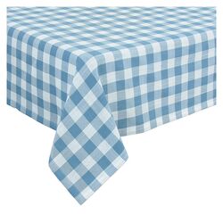Gingham Check Tablecloth in Blue