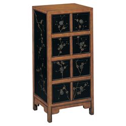 Aphaea 4 Drawer Chest in Aged Pine & Black