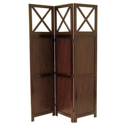 Bergen 3 Panel Room Screen in Walnut