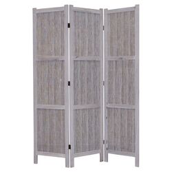 Terrance 3 Panel Room Divider in Gray