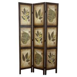 Botanic Printed Reversible 3 Panel Room Divider