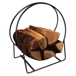 Tubular Steel Log Hoop in Black