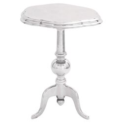 Sophisticated Round End Table in Aluminum