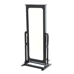 Cheval Jewelry Armoire Mirror in Antique Black