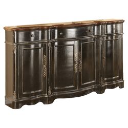 Hand Painted Credenza in Brown