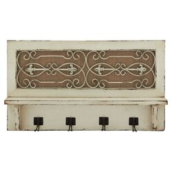 Traditional Wood Coat Rack in White
