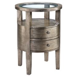Gretta End Table in Pewter