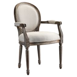 Singleton Fabric Arm Chair in Weathered Gray