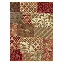 Impressions Quilted Prints Red Rug
