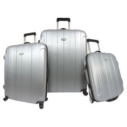 Rome 3 Piece Luggage Set in Silver Rome 3 Piece Luggage Set in Silver
