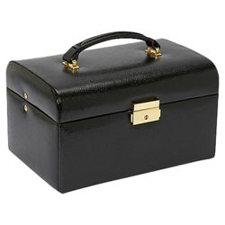 Lizard Grain Jewelry Box in Black Lizard Grain Jewelry Box in Black