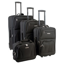 4 Piece Luggage Set in Black 4 Piece Luggage Set in Black