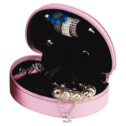 Leather Jewelry Case in Pink Leather Jewelry Case in Pink