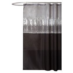 Night Sky Shower Curtain in Black & Gray