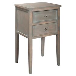 Toby 2 Drawer Nightstand in Ash Grey