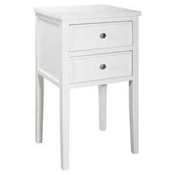 Toby 2 Drawer Nightstand in White