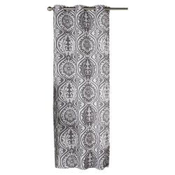 York Luxury Curtain Panel in Gray & Silver (Set of 2)