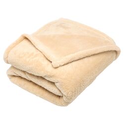 Oh So Soft Super Soft Polyester King Blanket in Camel