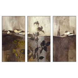 Champagne Gold Foil Triptych Wall Art (Set of 3)