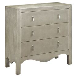 3 Drawer Accent Chest in Champagne Silver