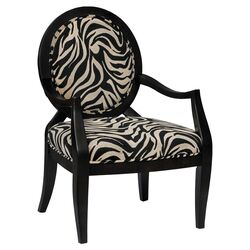 Upholstered Arm Chair in Black