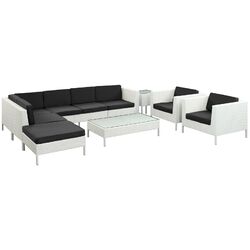 La Jolla 9 Piece Sectional Seating Group in White