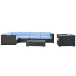 Corona 7 Piece Sectional Seating Group in Espresso