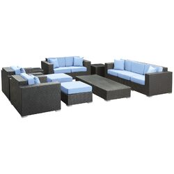 Eclipse 9 Piece Seating Group in Espresso