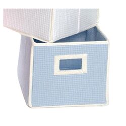 Waffle Folding Storage Cube in Blue