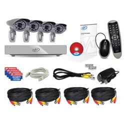 8 Channel 4 Camera DVR Security System in Silver