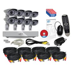 8 Channel 8 Camera DVR Security System I in Silver