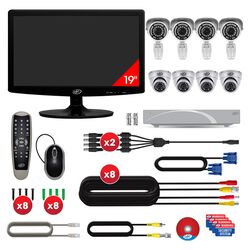 8 Channel DVR & Monitor Security System